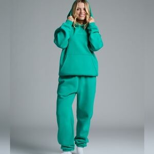 🥰PRICE FIRM!!🤑 SeT ❤️NIP❤️ Comfrt SIGNATURE HOODIE & SWEATPANTS AQUA S/M S M